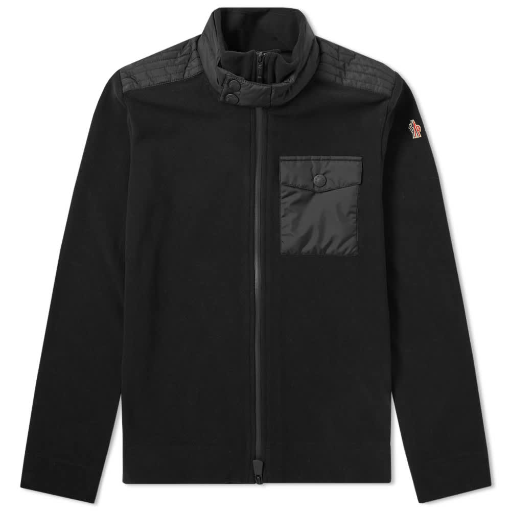 Moncler Grenoble Fleece and Nylon Track Jacket Black END. (US)