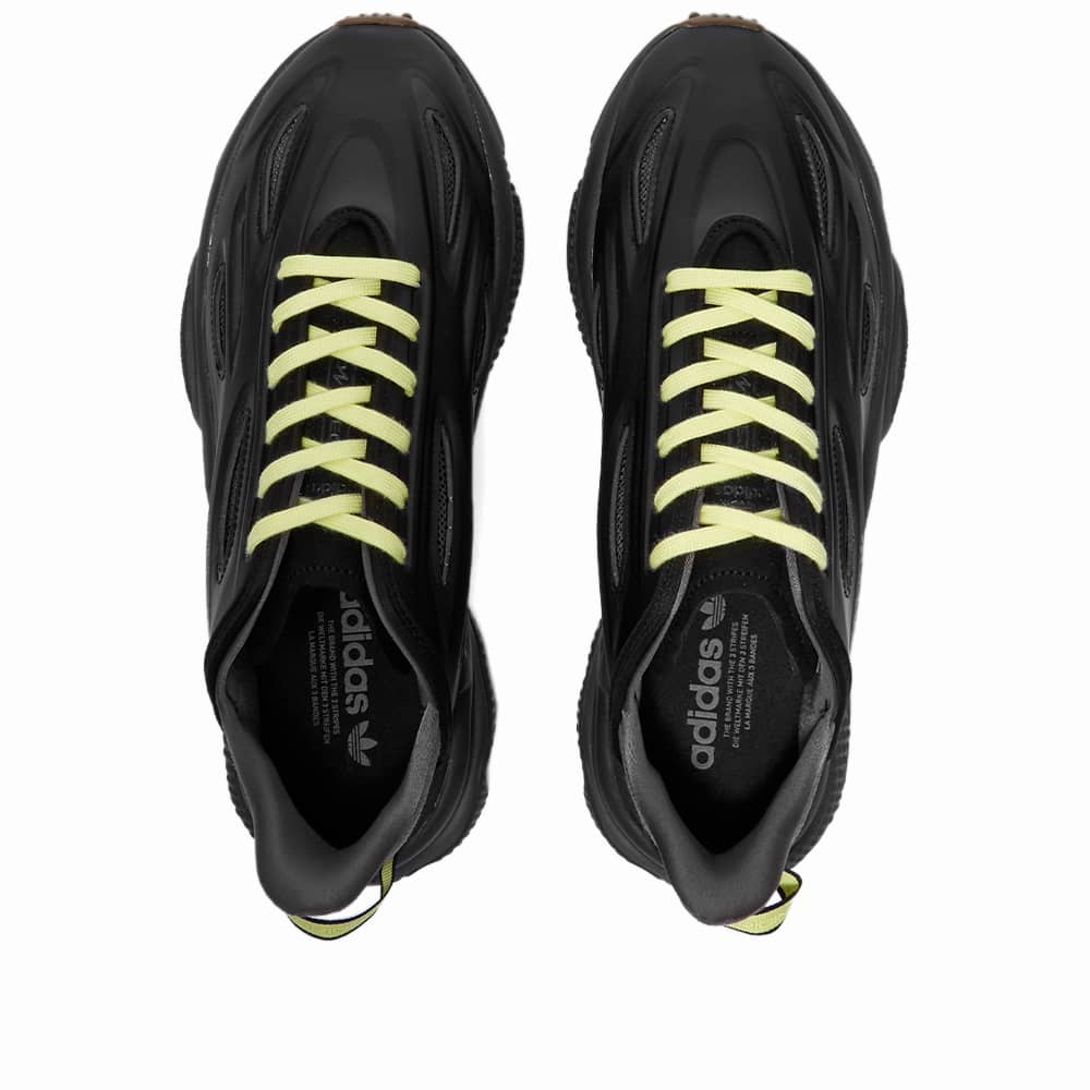 adidas originals ozweego celox trainers in black with yellow laces
