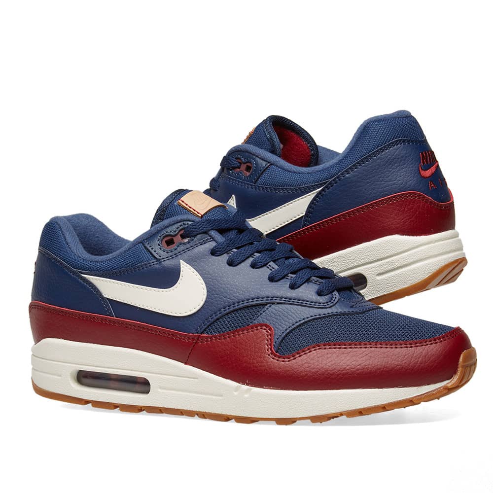 nike air max 1 navy sail team red