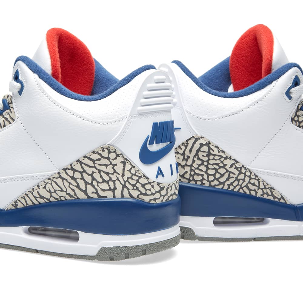 jordan 3 white red blue
