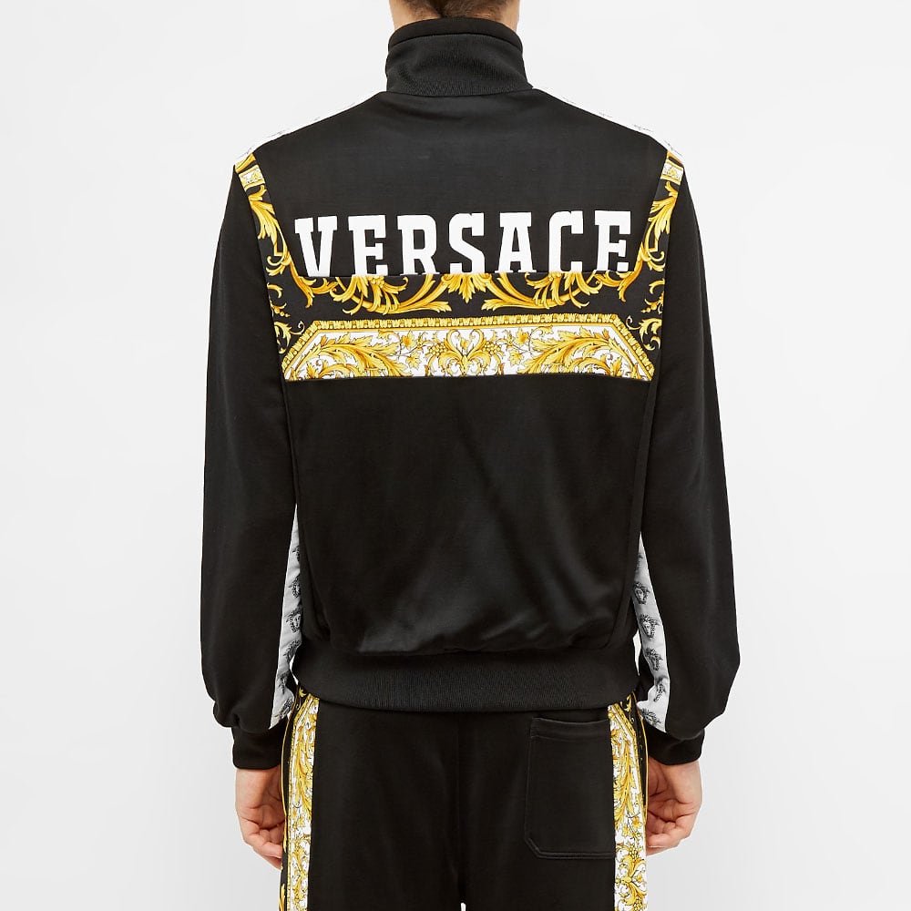Versace Baroque Track Jacket Black & Gold END.