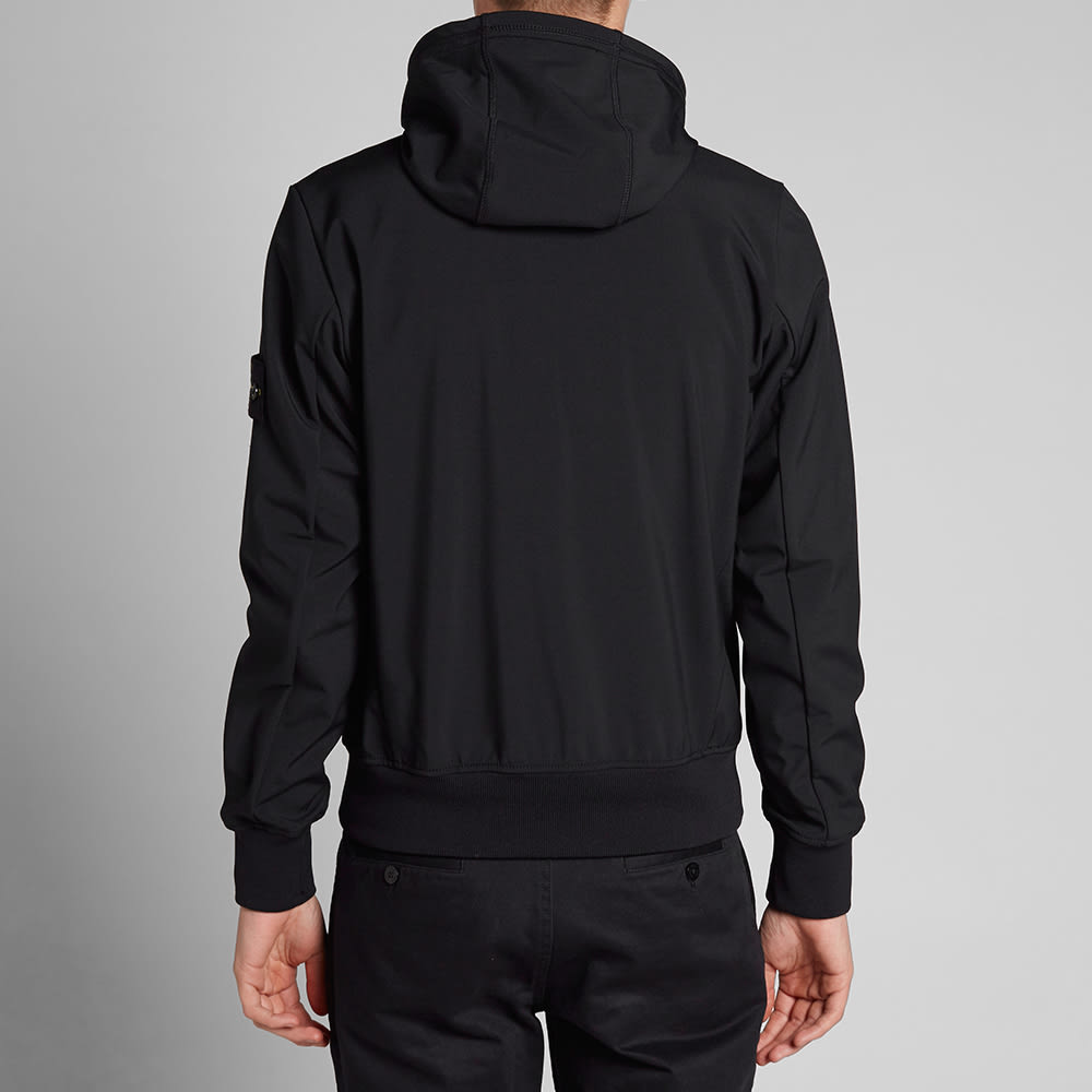 soft shell r hooded jacket black