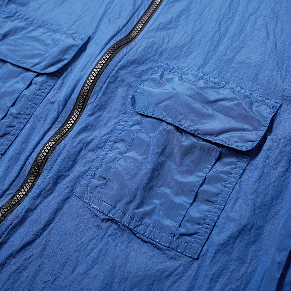 blue nylon stone island overshirt