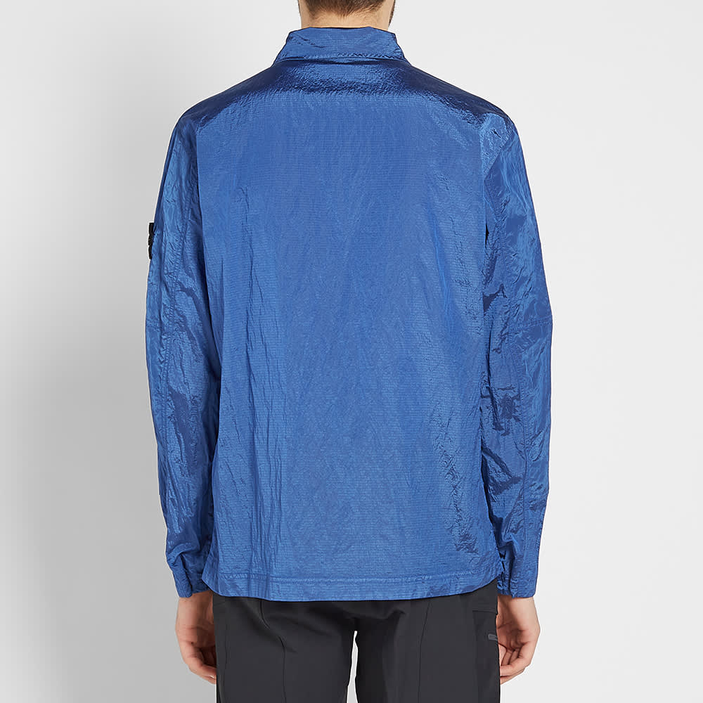 blue nylon stone island overshirt
