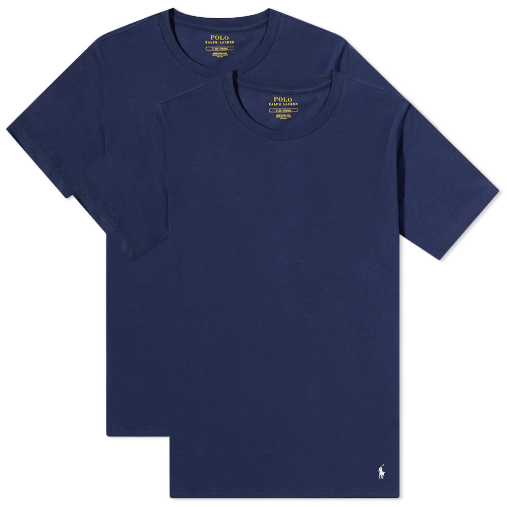 Polo Ralph Lauren Crew Base Layer Tee 2 Pack Navy END. (SG)