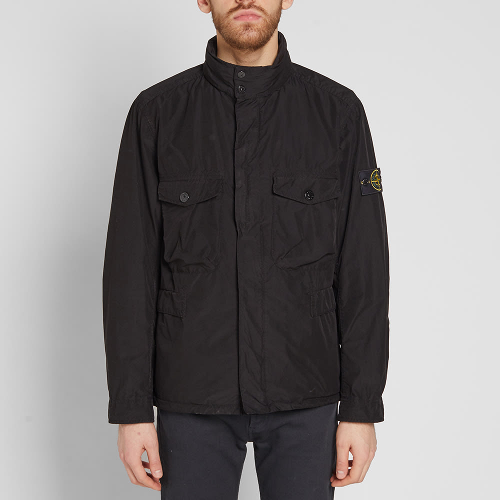 Stone Island David Tela Light TC Field Jacket Black END. (US)