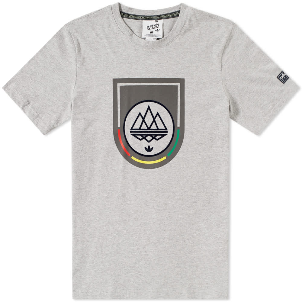 Adidas SPZL Modern Trefoil Tee Medium Grey Heather | END. (UK)