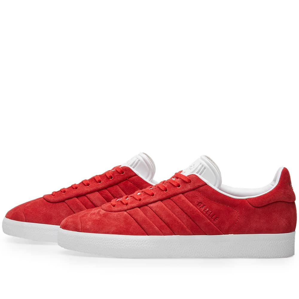 adidas gazelle stitch and turn red