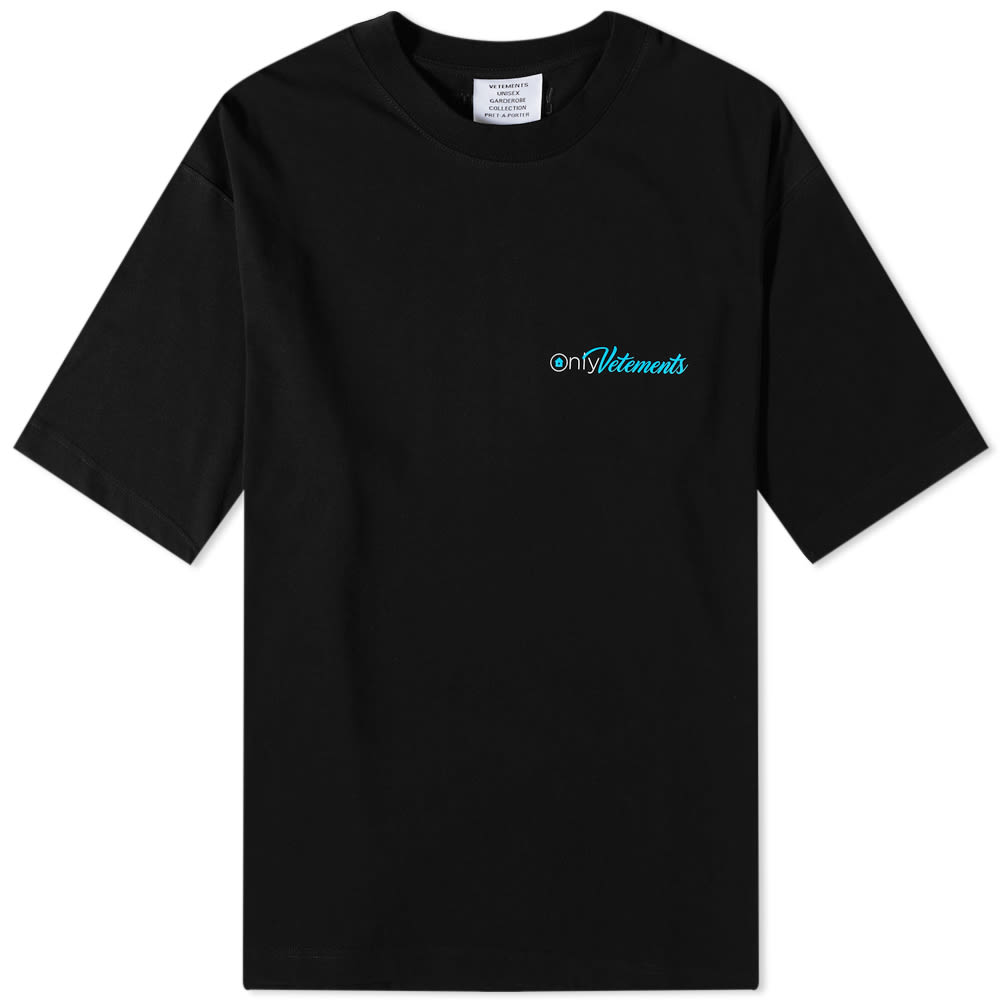 VETEMENTS Only Vetements Tee Black | END. (AU)