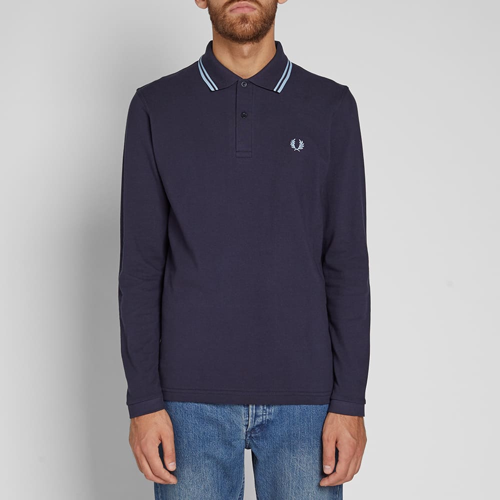 Fred Perry Long Sleeve Original Twin Tipped Polo Navy | END. (AU)