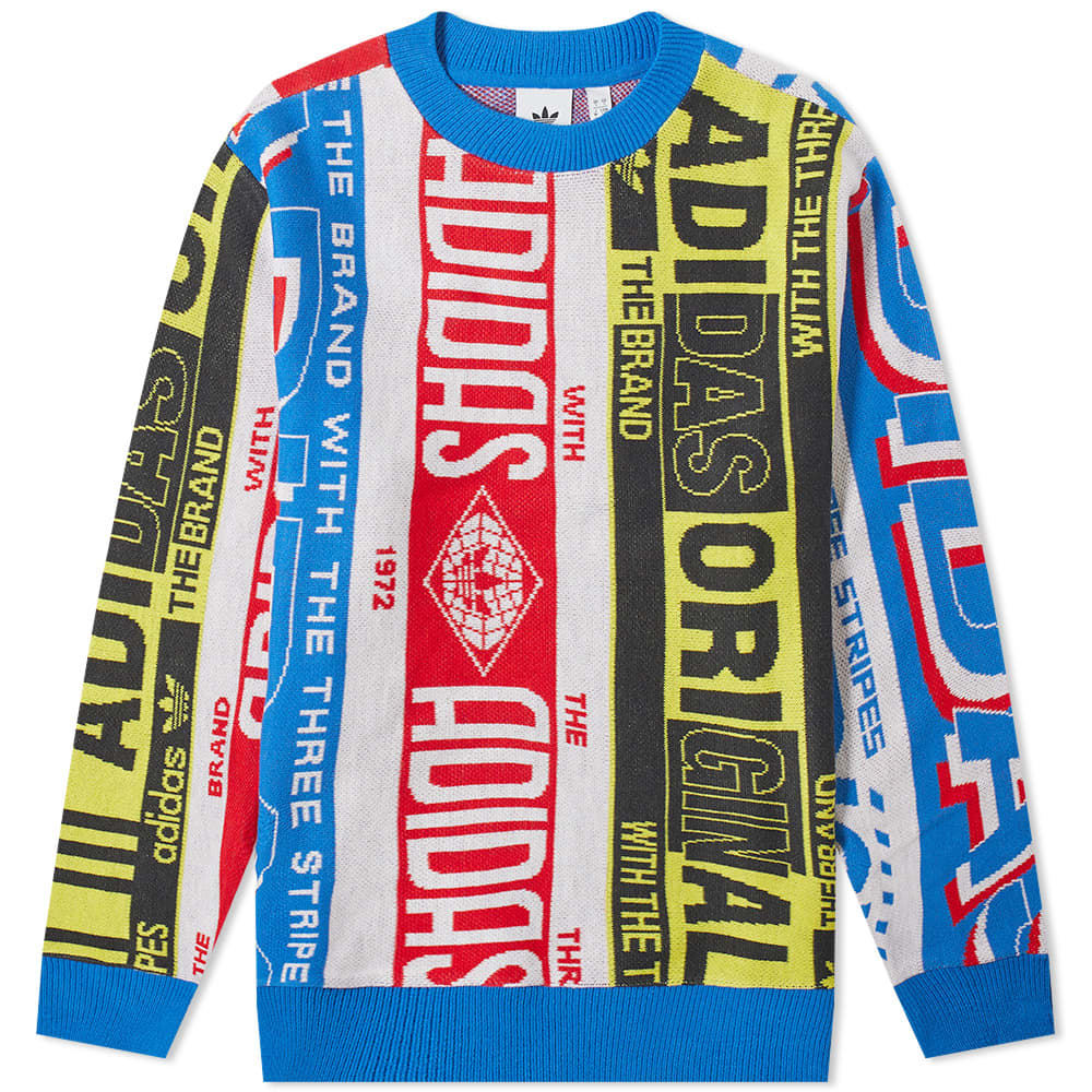 adidas scarf print jumper