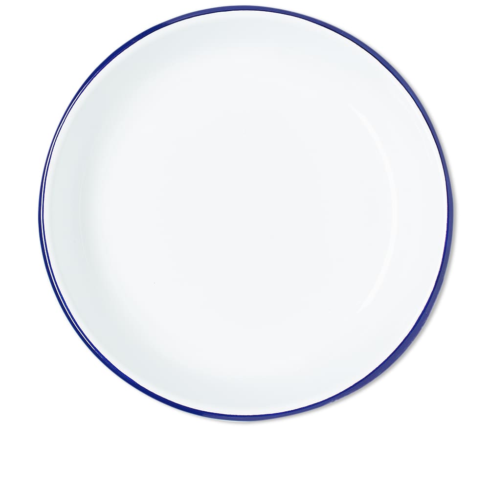 Falcon Enamelware Deep Plates Original White & Blue END. (Global)