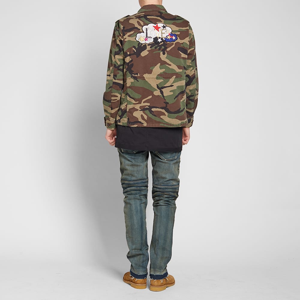 Saint Laurent Love Patch Military Jacket Vintage Camo END. (US)
