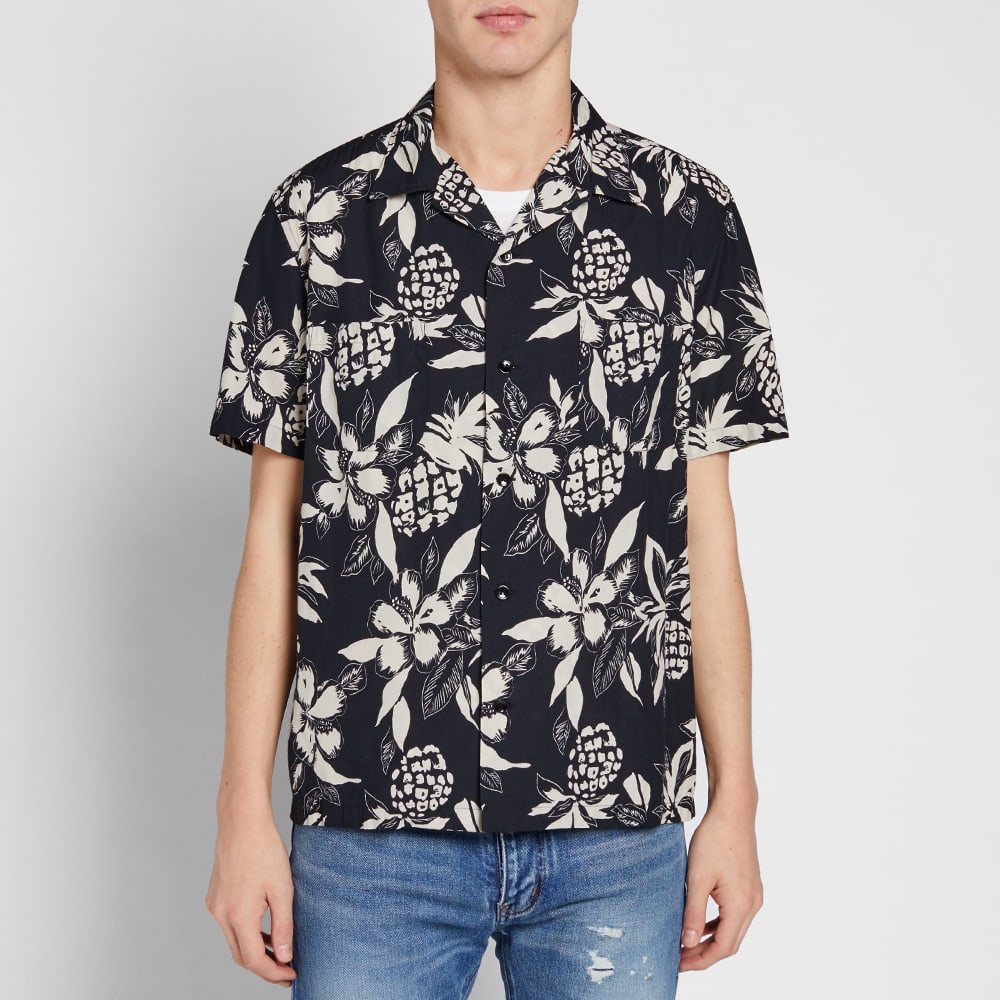 saint laurent hibiscus shirt