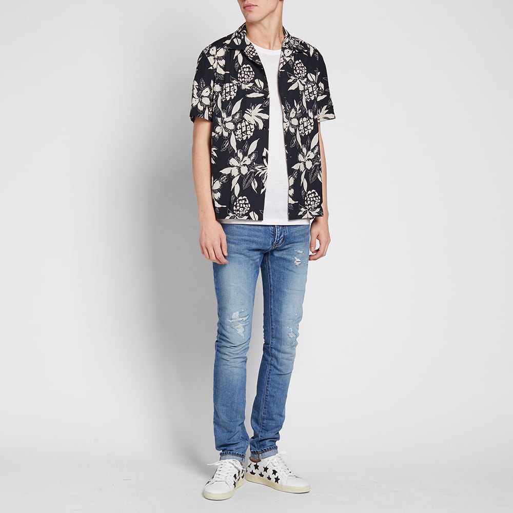 saint laurent hibiscus shirt