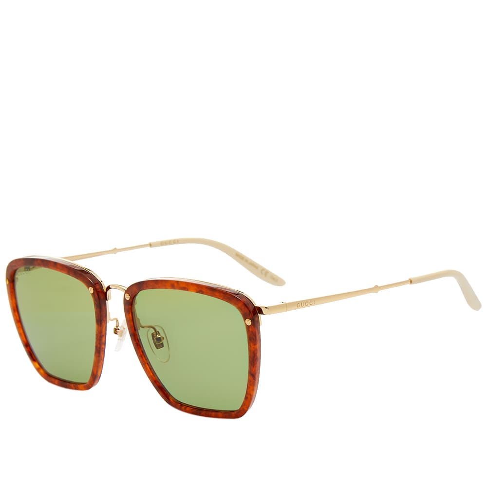 gucci gold and green sunglasses