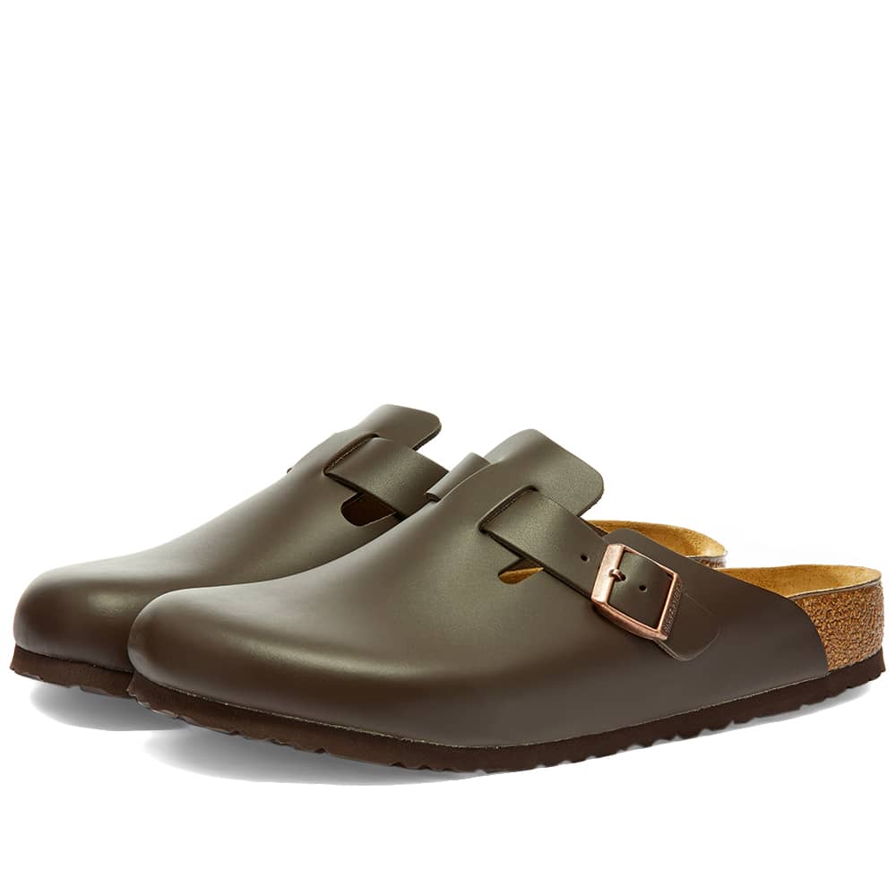 Birkenstock Boston Dark Brown Smooth Leather | END.