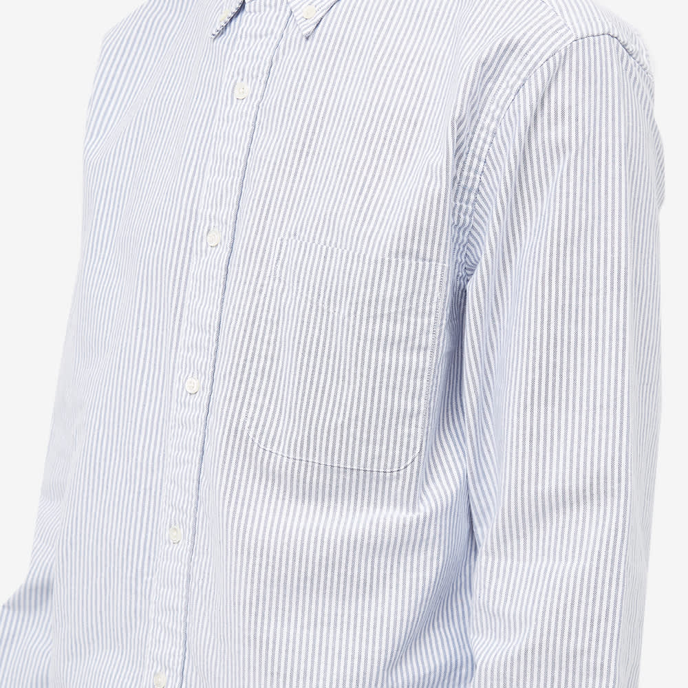 Beams Plus Button Down Candy Stripe Shirt Blue END. (UK)