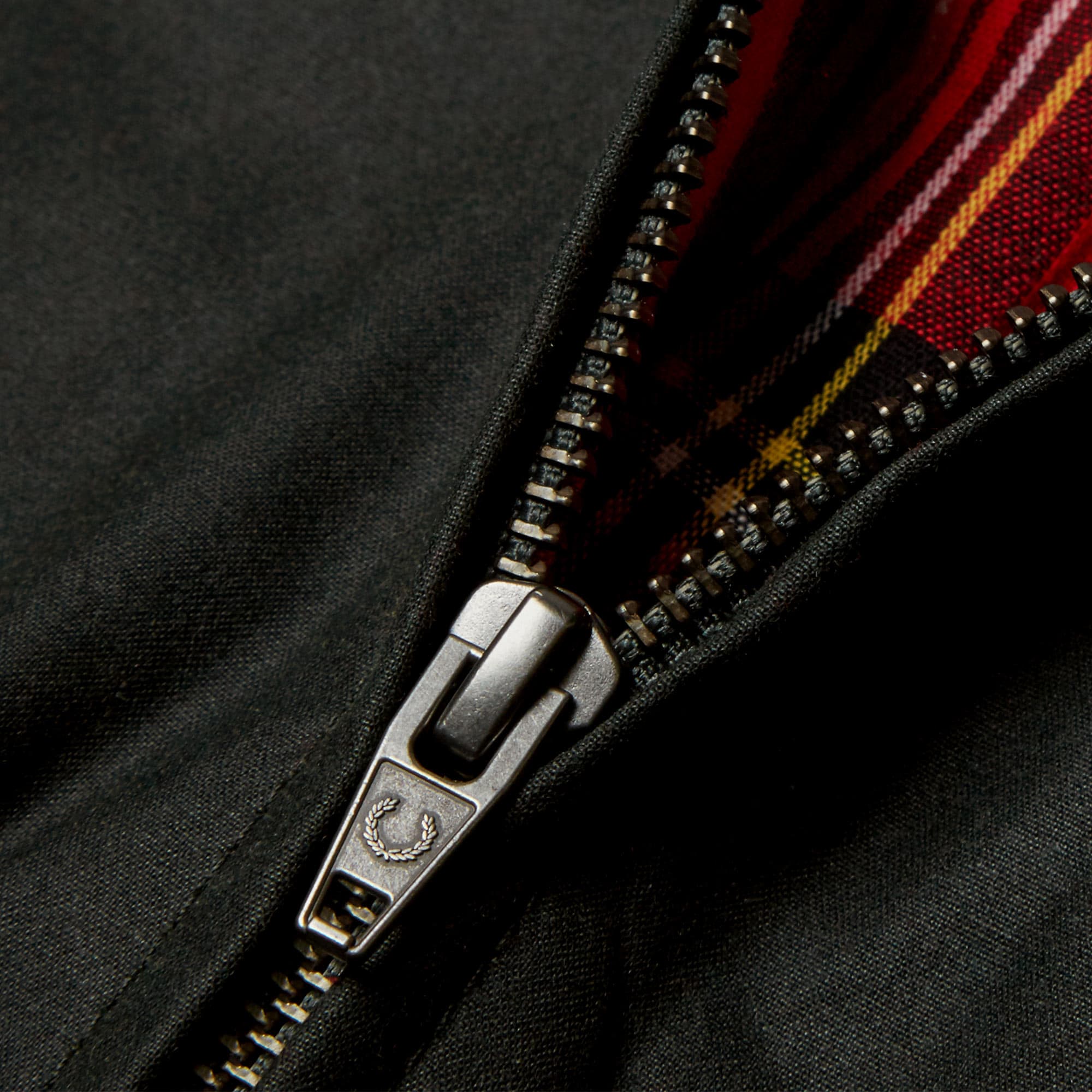 Fred Perry Waxed Cotton Harrington Jacket Hunting Green END. (US)