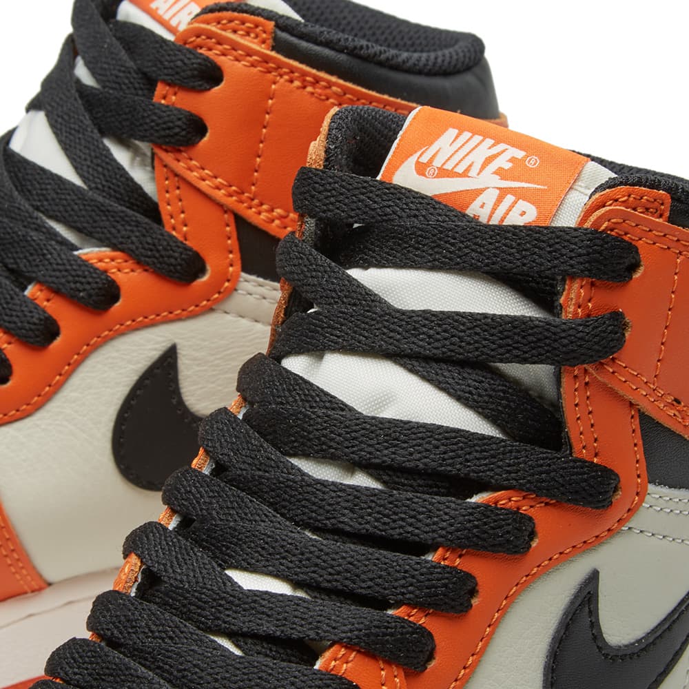 Nike Air Jordan 1 Retro High OG BG Sail, Black & Starfish | END. (DE)