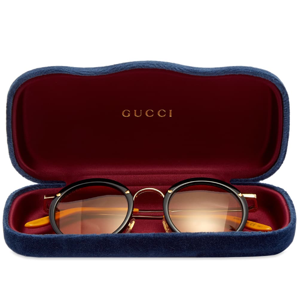 Gucci Vintage Combi Sunglasses Black, Gold & Yellow END.
