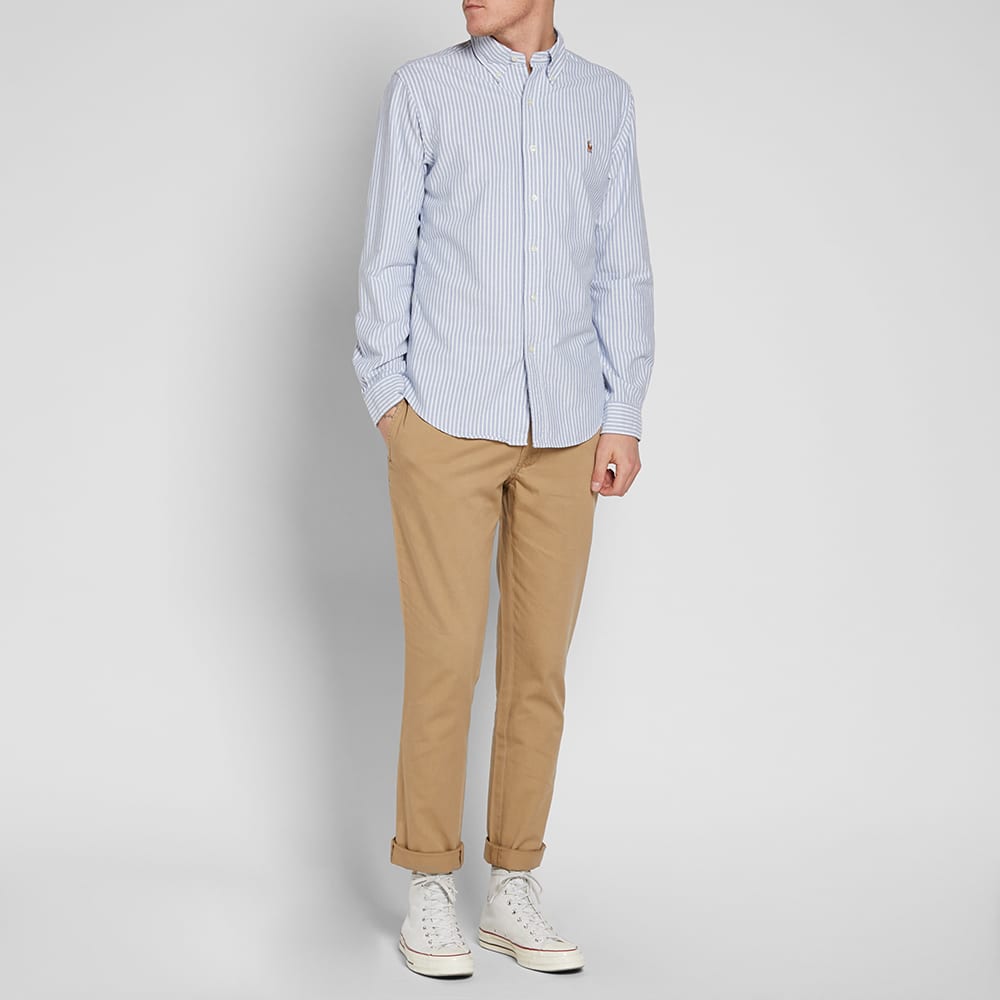 ralph lauren slim fit oxford shirt white
