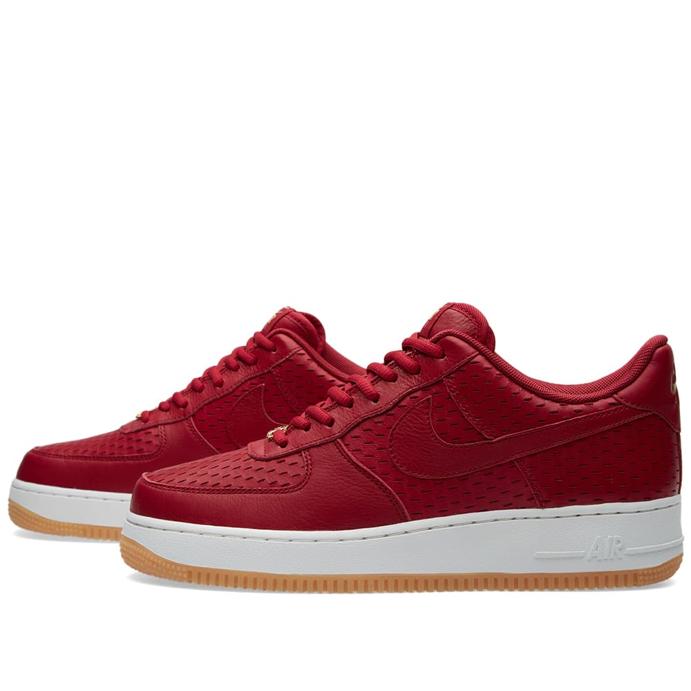 nike air force 1 white noble red
