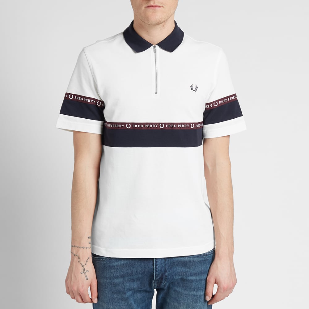 Fred perry taped sleeve polo clearance