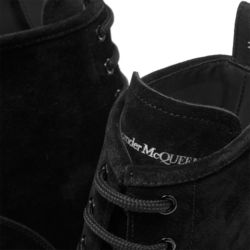 Alexander McQueen Leather Wedge Sole Boot Black END.
