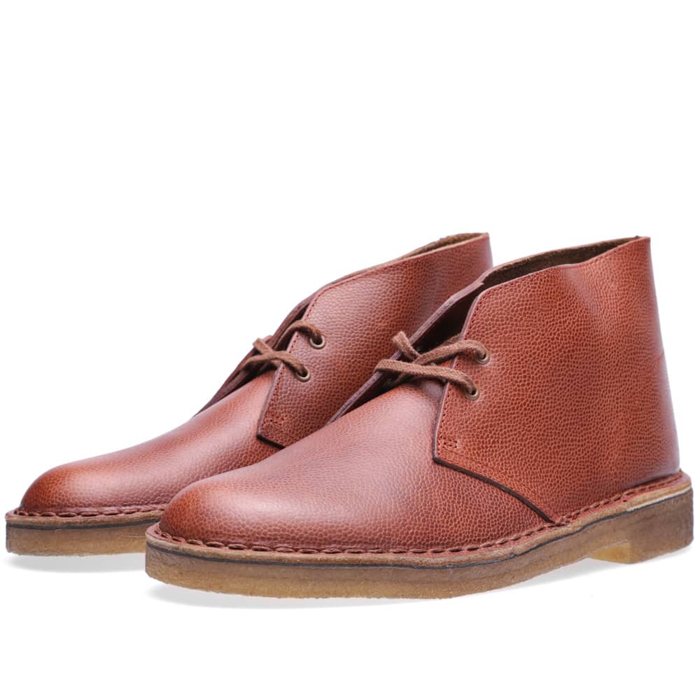 clarks desert boot tan leather
