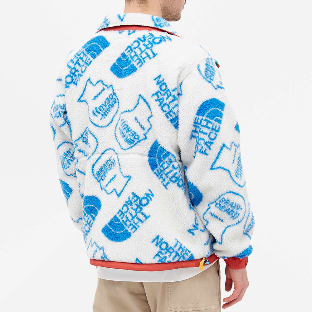 The north face x brain dead extreme pile full zip fleece white clearance