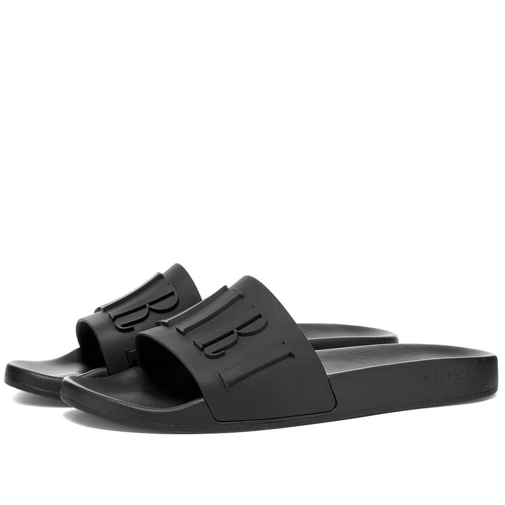 AMIRI Logo Pool Slide Black END.