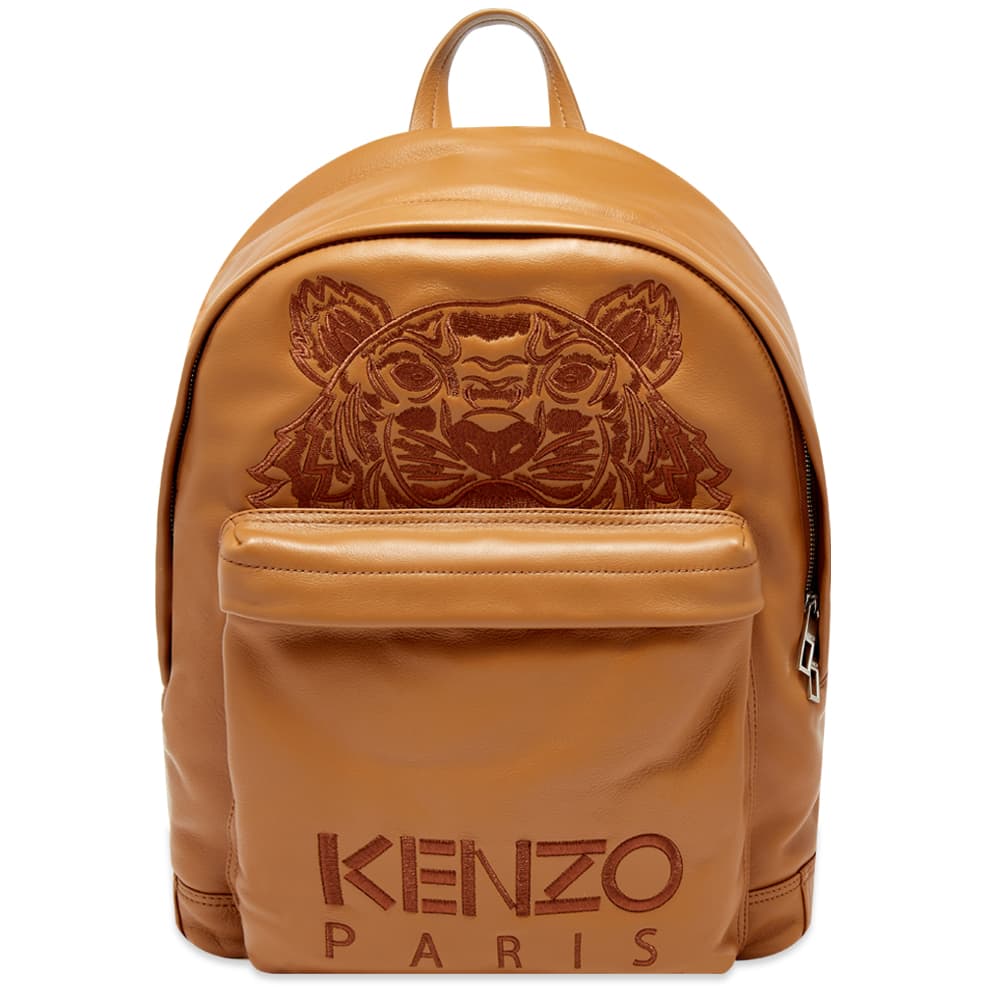 Kenzo Embroidered Leather Tiger Backpack Chestnut END. (US)