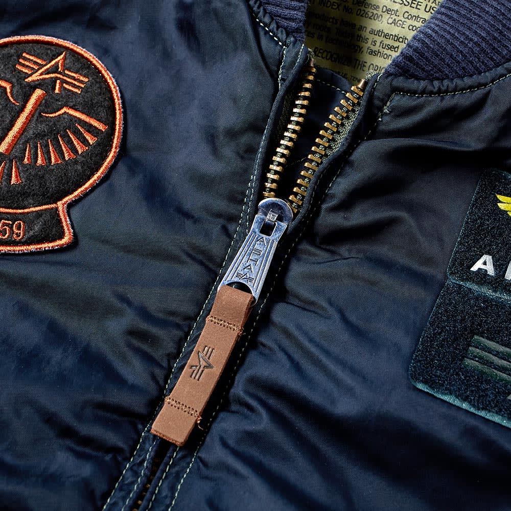 Alpha Industries Boys' MA-1 Flight Jacket - Classic Bomber, Reversible To Orange