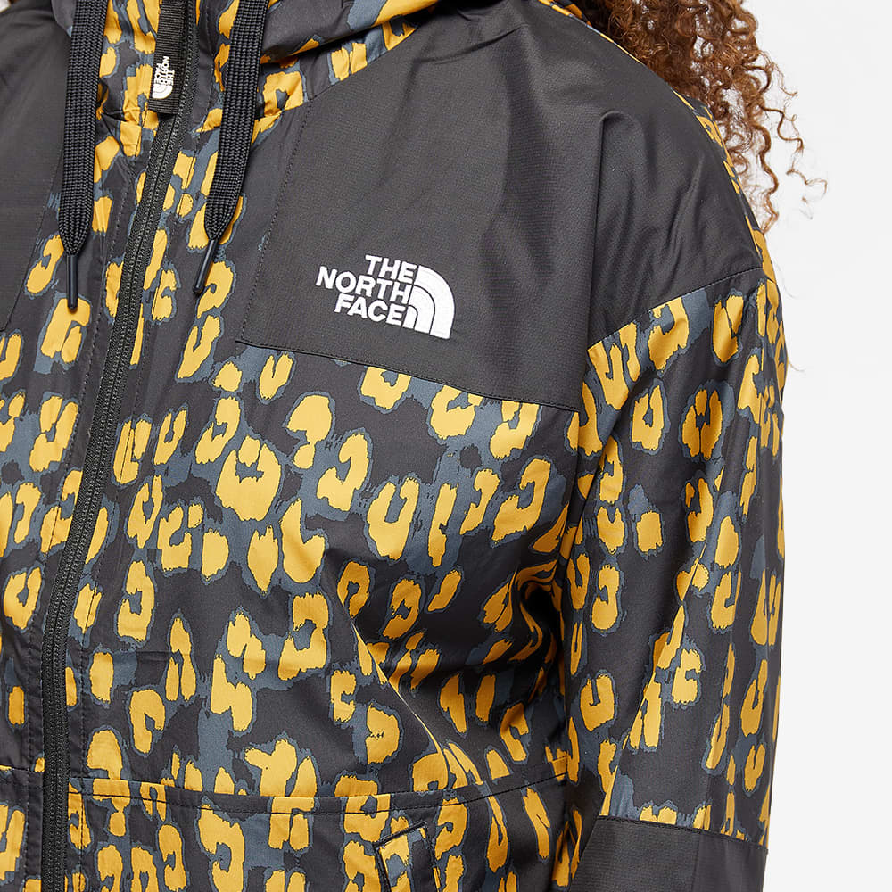 The North Face Windbreaker Leopard Print Jacket Arrowwood & Yellow END.