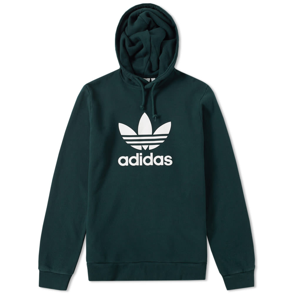 adidas trefoil hoodie green night