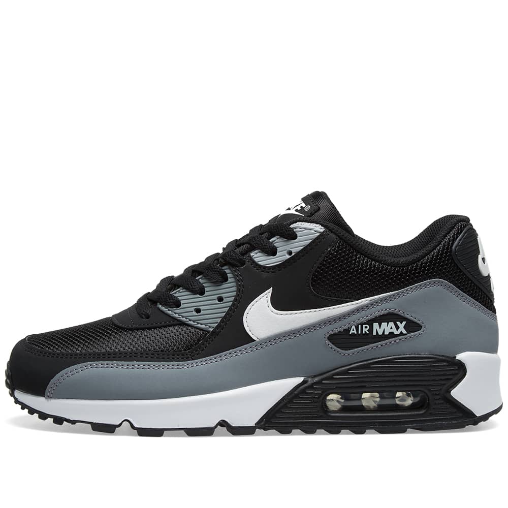 Nike Air Max 90 Essential Black White Grey End