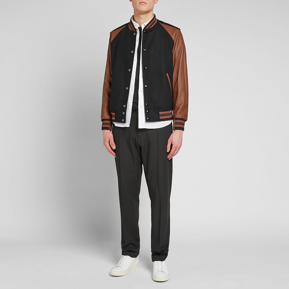 Coach Wool & Leather Varsity Jacket Black & Dark Teak | END. (Global)