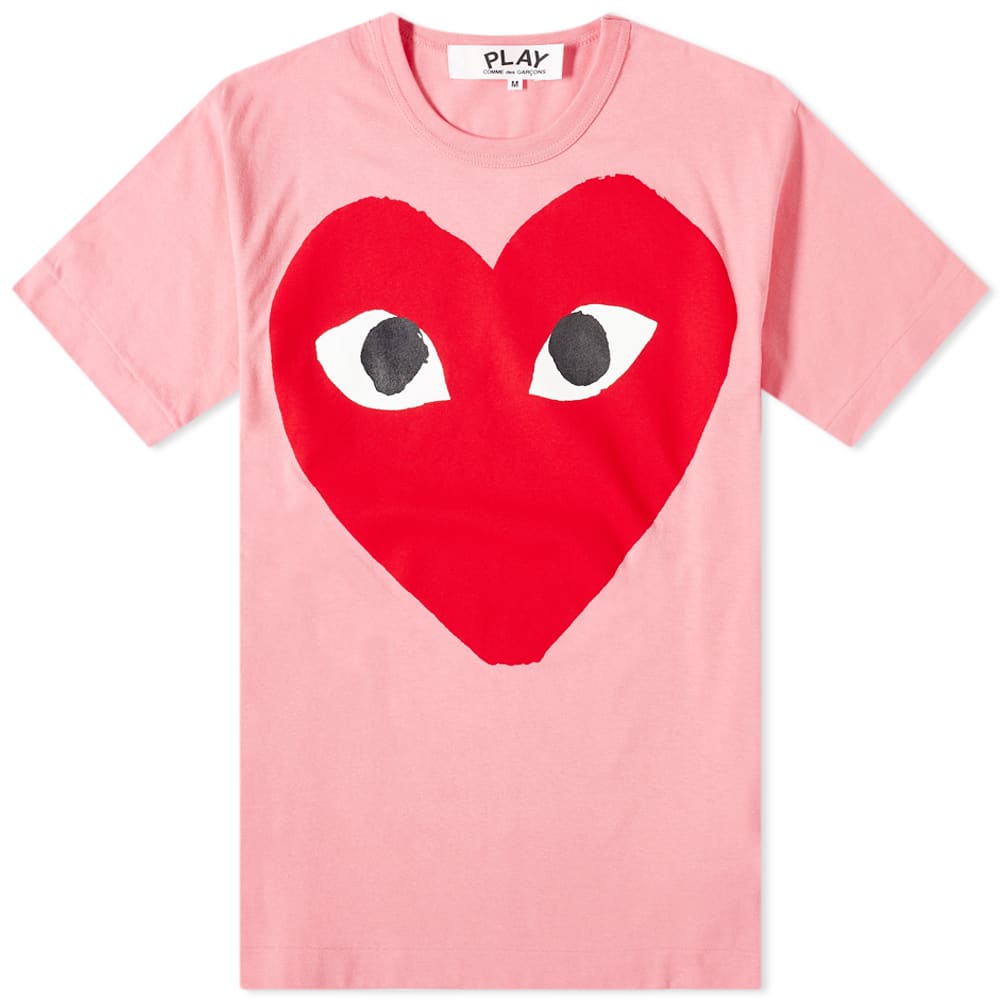 Comme des Garcons Play Red Heart Logo Tee Pink | END. (US)