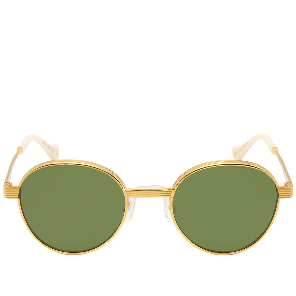 gucci gold and green sunglasses