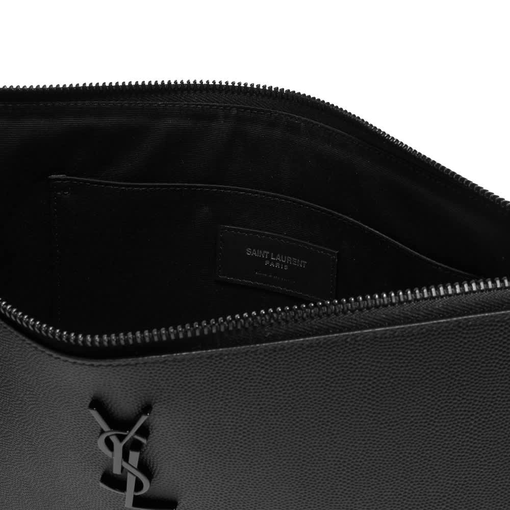 Saint Laurent YSL Metal Logo Document Holder Black & Black END. (US)
