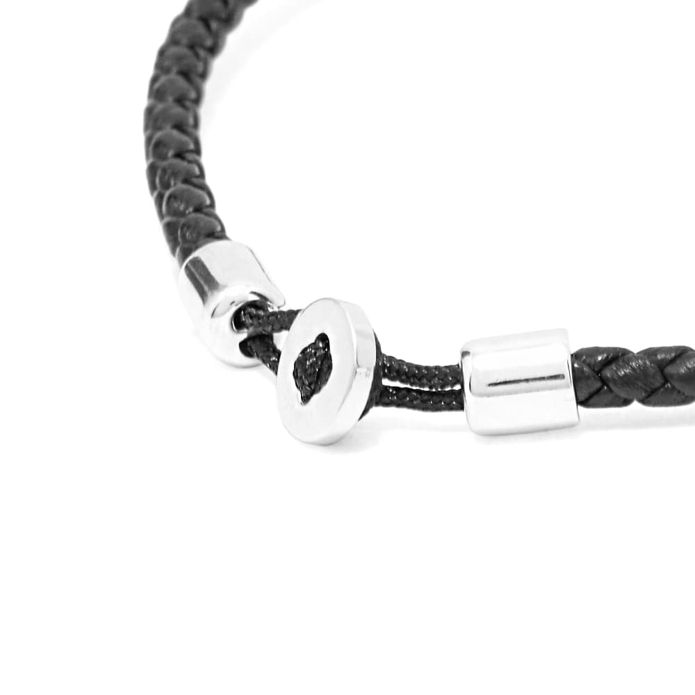 Miansai Nexus Leather Bracelet ブラック Nexus Leather Bracelet Sterling Silver Men's | Miansai