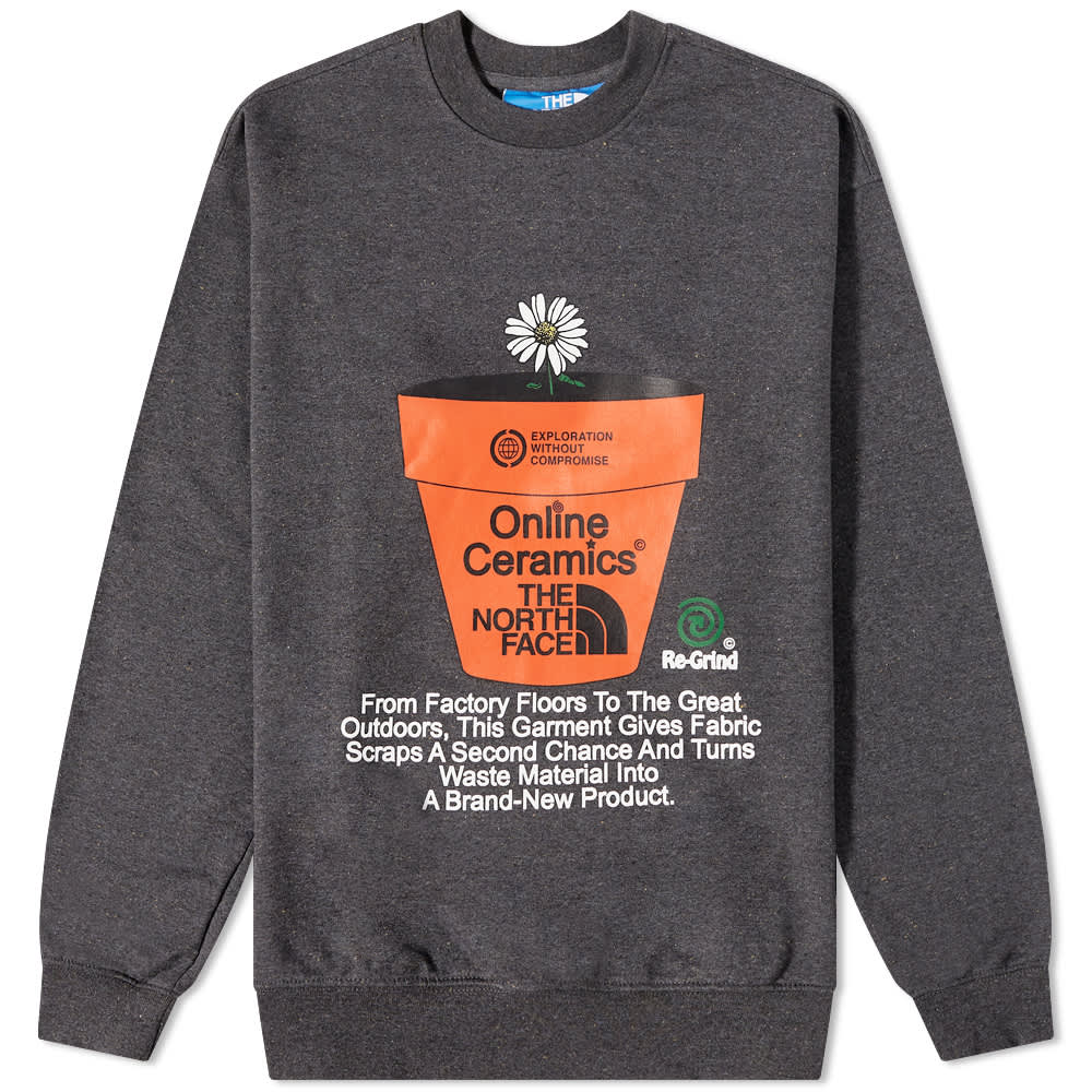 The North Face x Online Ceramics Graphic Crew Sweat Black Regrind END