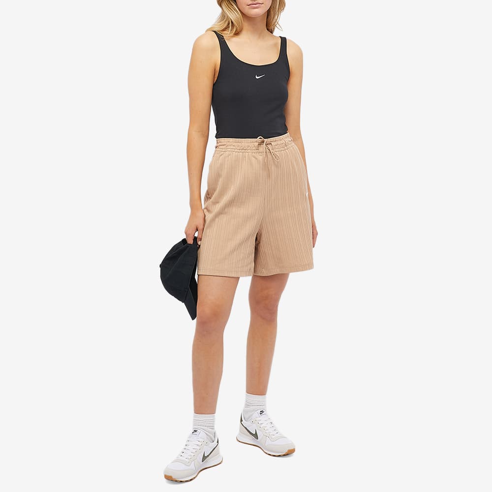 Nike Ribbed Jersey Shorts Hemp & White END. (Europe)