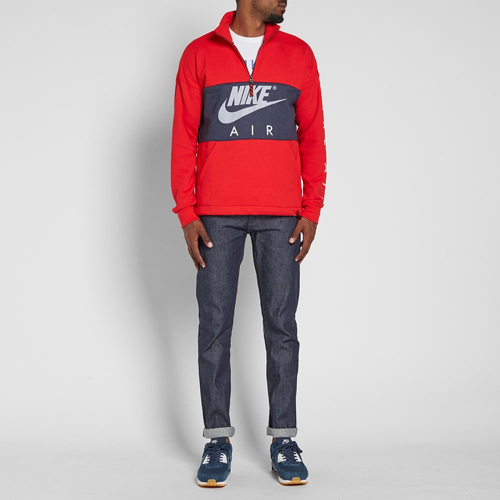 mens nike red half zip
