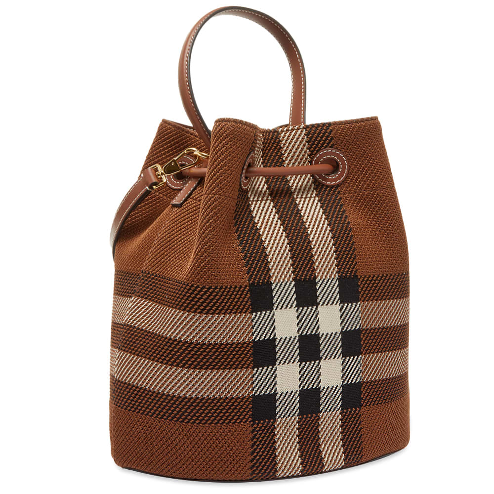 Burberry Drawstring Bucket Bag Dark Birch Brown END. (SG)