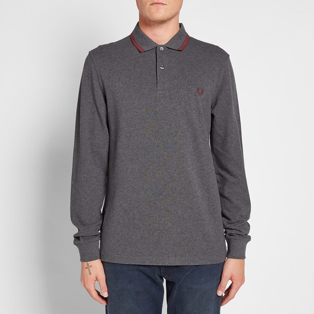 bra kvalitet försäljning online till salu Fred Perry Long Sleeve Twin Tipped Polo Graphite Marl & Rosewood ... bra kvalitet försäljning online till salu Fred Perry Long Sleeve Twin Tipped Polo Graphite Marl & Rosewood ...