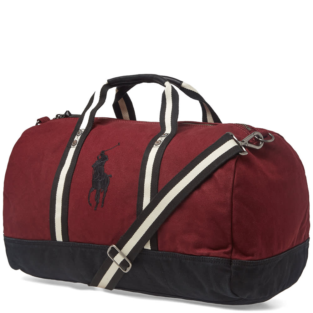 Polo Ralph Lauren Canvas Polo Player Logo Duffel Bag Wine END. (Europe)