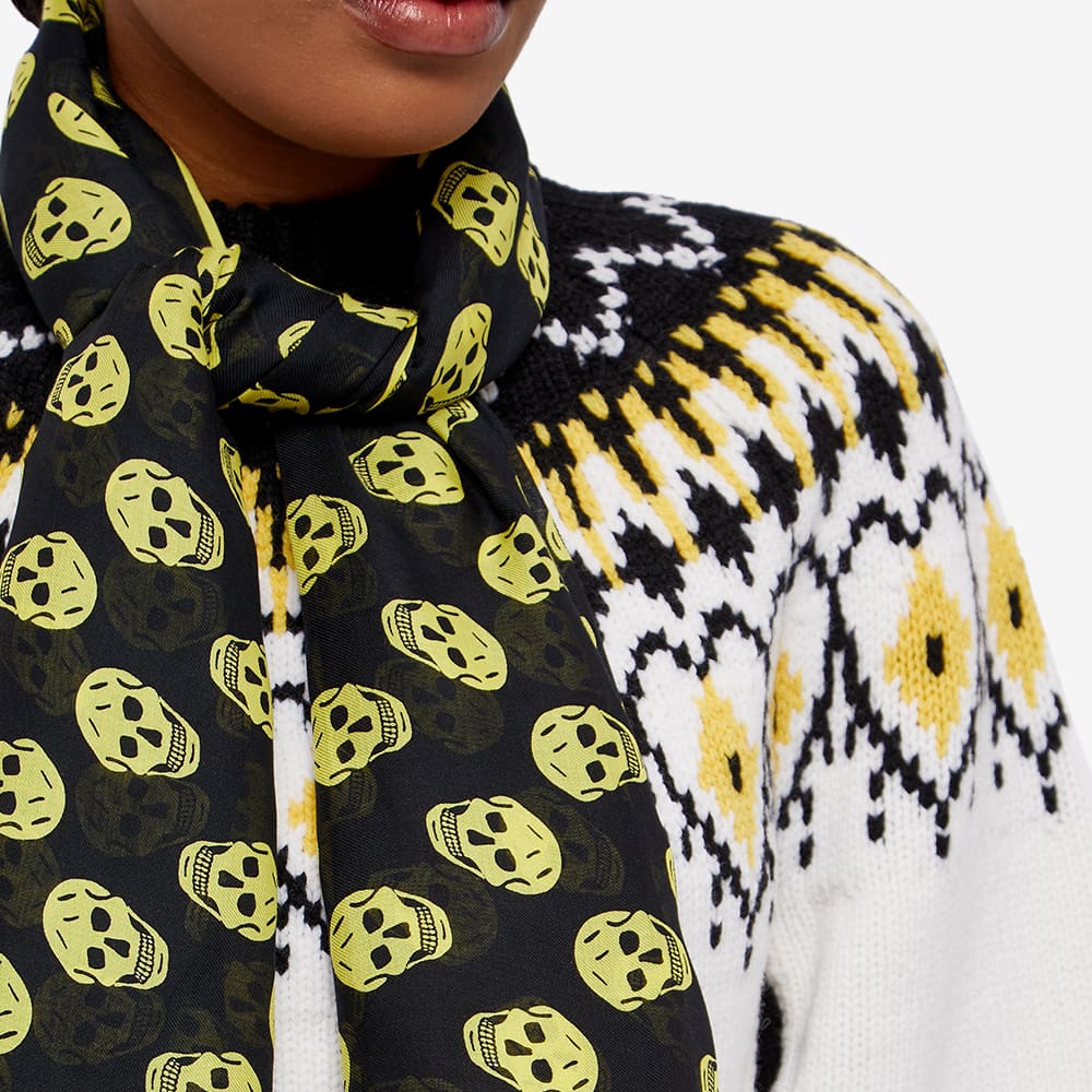 Alexander McQueen Biker Skull Scarf Black & Yellow END. (CA)