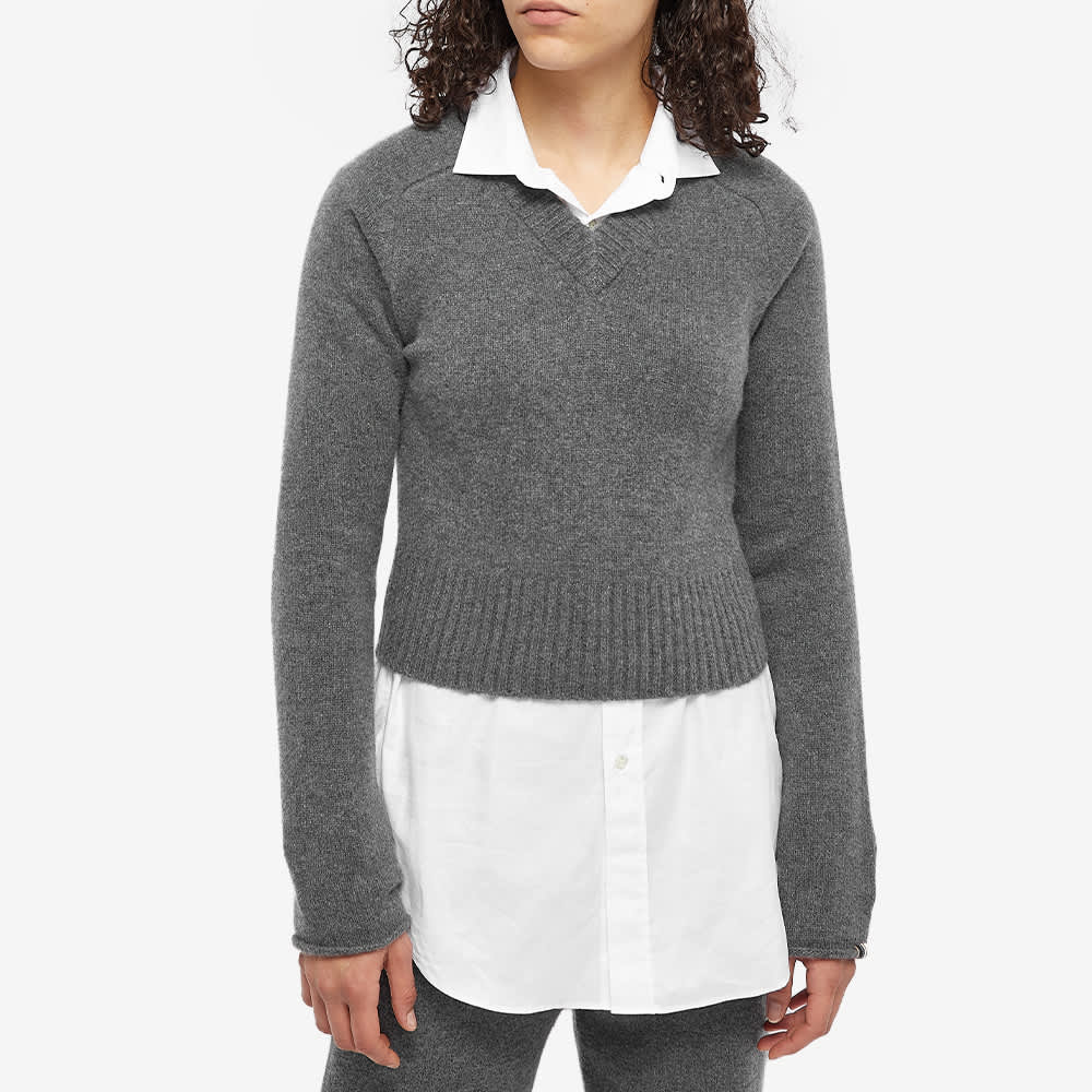 extreme cashmere Long Sleeve Friend Fitted V Neck Knit Felt END. (Global)